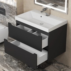 Тумба под раковину Uperwood Tanos 70 см, подвесная, черная матовая в Покачах - pokachi.mebel24.online | фото 2