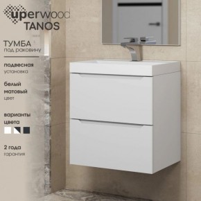 Тумба под раковину Uperwood Tanos 80 см, подвесная, белая матовая в Покачах - pokachi.mebel24.online | фото 5