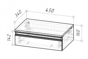 Тумба подвесная Дельта 450 (Дуб золотой) в Покачах - pokachi.mebel24.online | фото 2