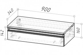 Тумба подвесная Дельта 900 (Дуб золотой) в Покачах - pokachi.mebel24.online | фото 2