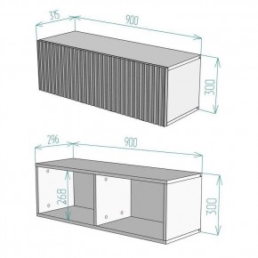 Тумба подвесная под ТВ LINES MTV3-MA 900 Белый матовый (Белый-M 10.1.2) в Покачах - pokachi.mebel24.online | фото 3