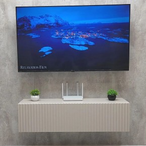 Тумба подвесная под ТВ LINES MTV4-MA 1150 Бежевый (Леда-М 10.1.5) в Покачах - pokachi.mebel24.online | фото 2