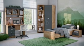 МАРТИНА Тумба прикроватная (Графит/Дуб крафт) в Покачах - pokachi.mebel24.online | фото 2
