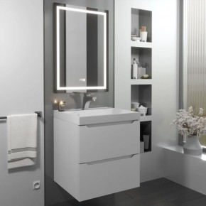 Тумба с раковиной Uperwood Tanos 50 см, подвесная, белая матовая в Покачах - pokachi.mebel24.online | фото