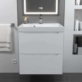 Тумба с раковиной Uperwood Tanos 50 см, подвесная, белая матовая в Покачах - pokachi.mebel24.online | фото 10