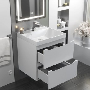 Тумба с раковиной Uperwood Tanos 50 см, подвесная, белая матовая в Покачах - pokachi.mebel24.online | фото 11