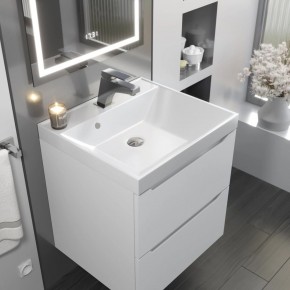 Тумба с раковиной Uperwood Tanos 50 см, подвесная, белая матовая в Покачах - pokachi.mebel24.online | фото 9