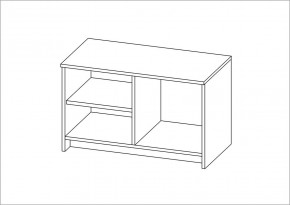 Тумба СИРИУС двухдверная низкая, цвет белый в Покачах - pokachi.mebel24.online | фото 3