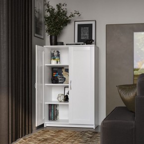 Тумба СИРИУС двухдверная высокая, цвет белый в Покачах - pokachi.mebel24.online | фото 4