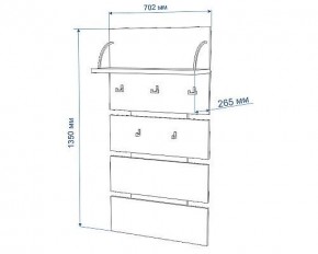 Вешалка Нобиле Веш-70 в Покачах - pokachi.mebel24.online | фото 2