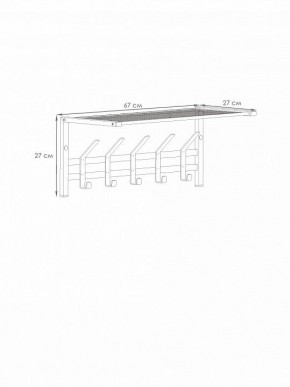 Вешалка-полка Торонто 21 в Покачах - pokachi.mebel24.online | фото 3