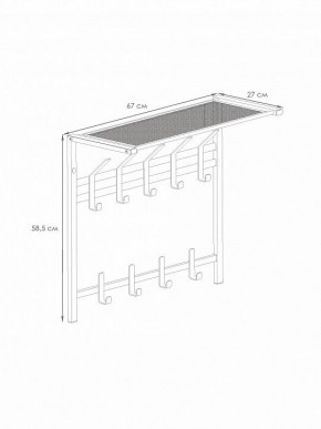 Вешалка-полка Торонто 22 в Покачах - pokachi.mebel24.online | фото 3