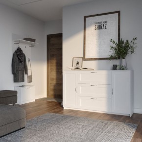 Вешалка СИРИУС настенная с полкой, цвет белый в Покачах - pokachi.mebel24.online | фото 4