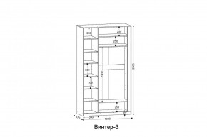 ВИНТЕР 3 Шкаф 3-х створчатый в Покачах - pokachi.mebel24.online | фото 2