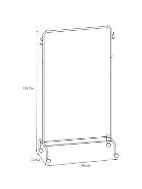 ВНП 299 М Вешалка гардеробная "Радуга 2" Медный антик в Покачах - pokachi.mebel24.online | фото 2