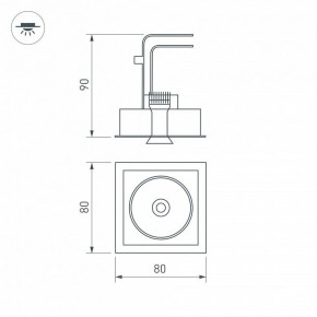 Встраиваемый светильник Arlight CL-SIMPLE-S80x80-9W Day4000 (BK, 45 deg) 026875 в Покачах - pokachi.mebel24.online | фото 9