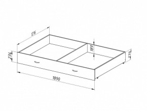 Ящик для металлических кроватей 120*190 (Венге) в Покачах - pokachi.mebel24.online | фото 2